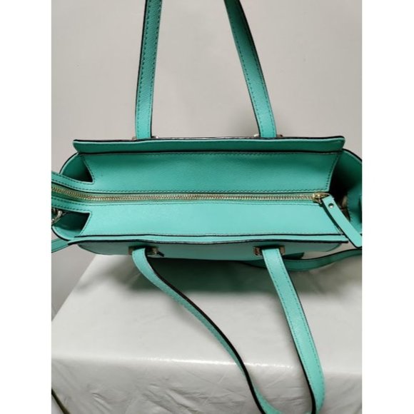 Kate Spade Womens Saffiano Leather Small Cedar Street Hayden Satchel Bag Green - Picture 6 of 9